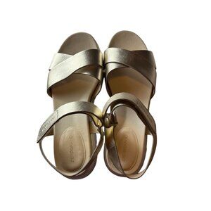 Cole Haan Zerøgrand Gold Leather Sandals 7.5B W18174